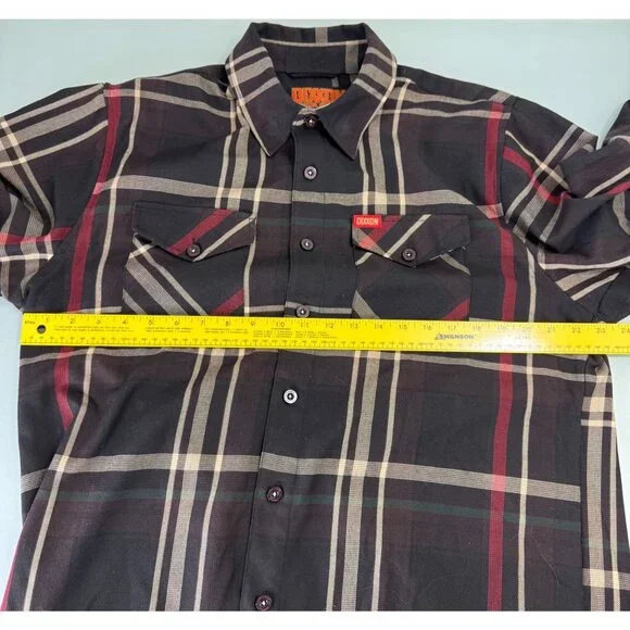 Dixxon Hay Market Flannel Shirt Men's Large L Long Sleeve Button Up  Plaid - Picture 5 of 7
